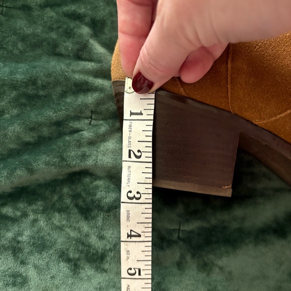 Women’s Brown Suede Ankle Boots with Square Toe and Stretch size 10 - Picture 8 of 11